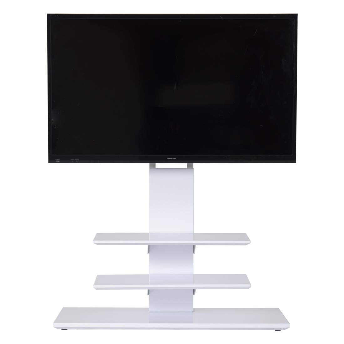 テレビスタンド タンスのゲン 棚板付き 白 タンスのゲン テレビスタンド 壁寄せ 棚板付 TVスタンド ロー